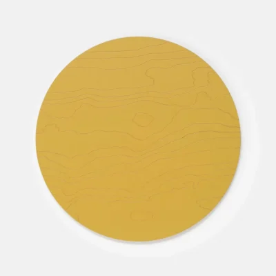 Textured Yellow Wood Wall Art